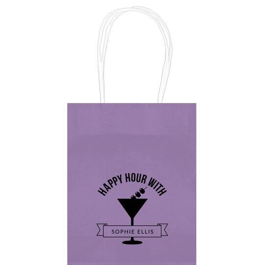 Happy Hour Martini Mini Twisted Handled Bags